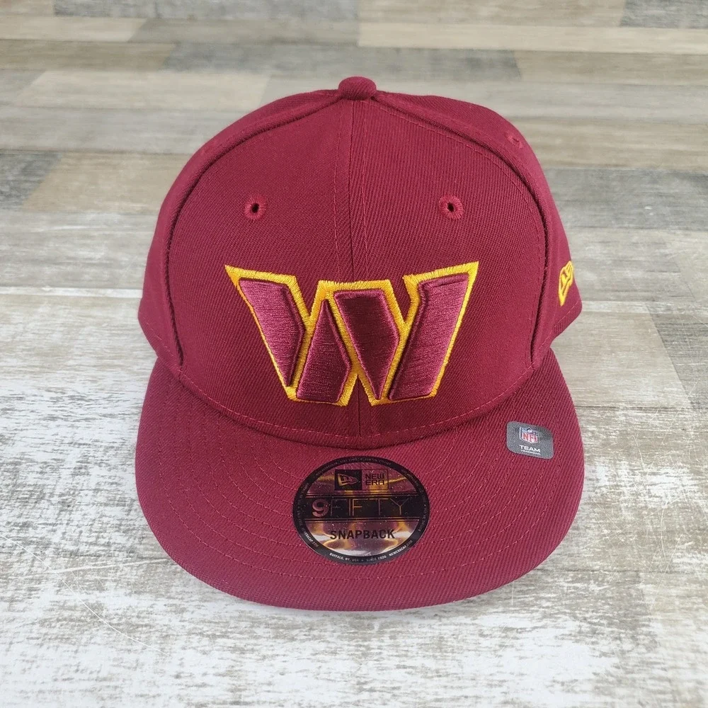 New Era 9FIFTY Hat One Size Burgundy Washington Commanders Football Snapback
